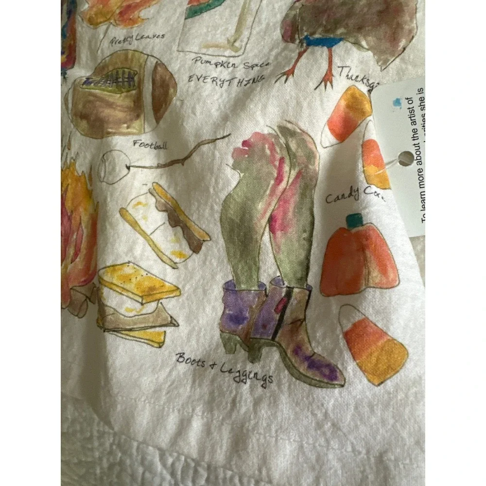 Avery's Home My Favorite Things About Fall Floursack Tea Towel New